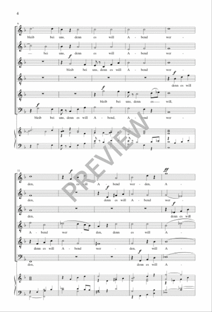 Abendlied Abendlied Choir scores gallery preview page 5