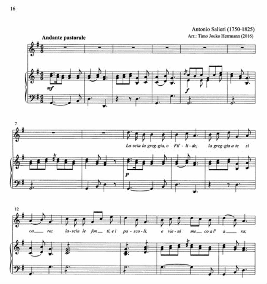 Per la ricuperata salute di Ofelia Bass Voice scores gallery preview page 2