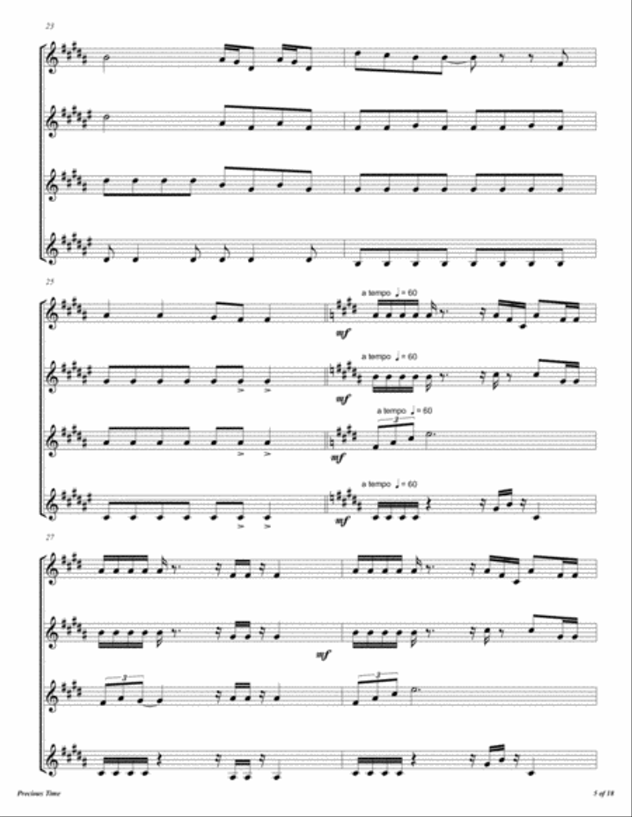 Precious Time Woodwind Quartet scores gallery preview page 6