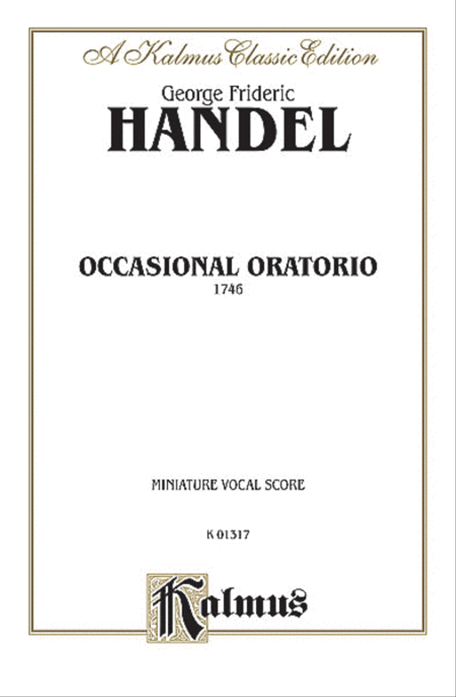 The Occasional Oratorio 4-Part scores gallery preview page 1