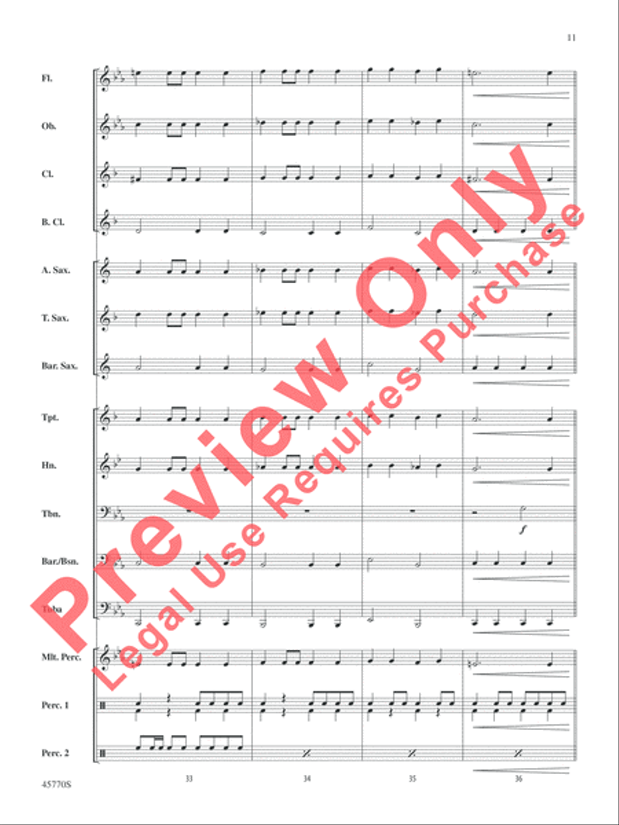 Game of Bones Concert Band scores gallery preview page 11