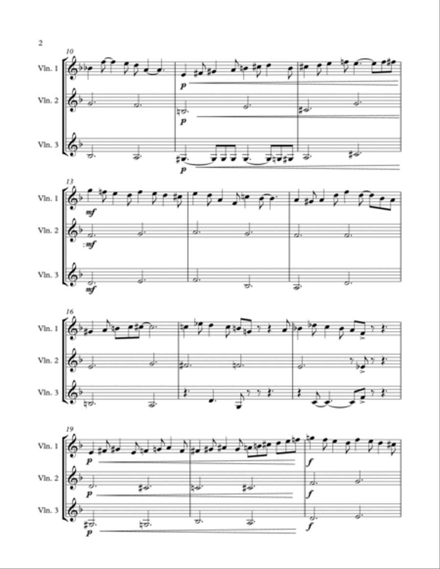 Dandiprat for three violins String Trio scores gallery preview page 2