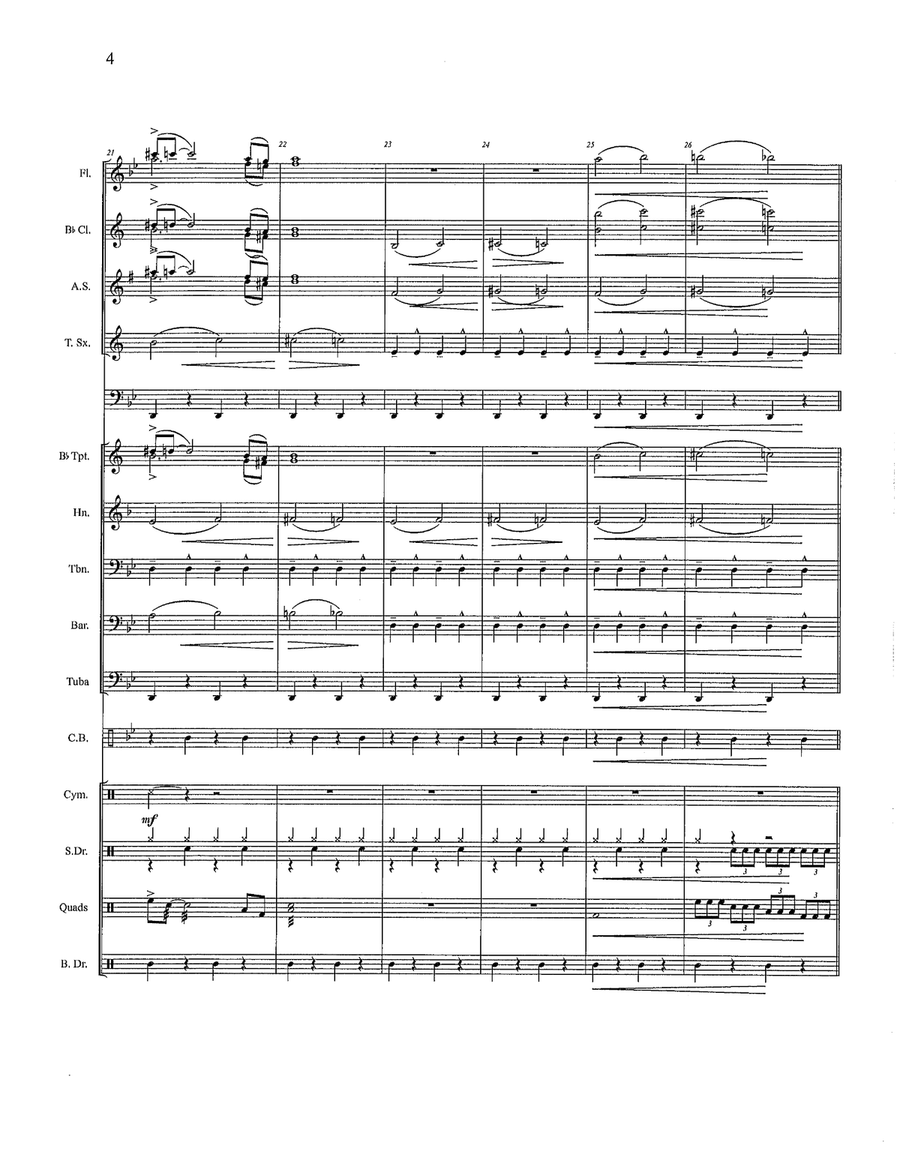 James Bond Theme Marching Band scores gallery preview page 4