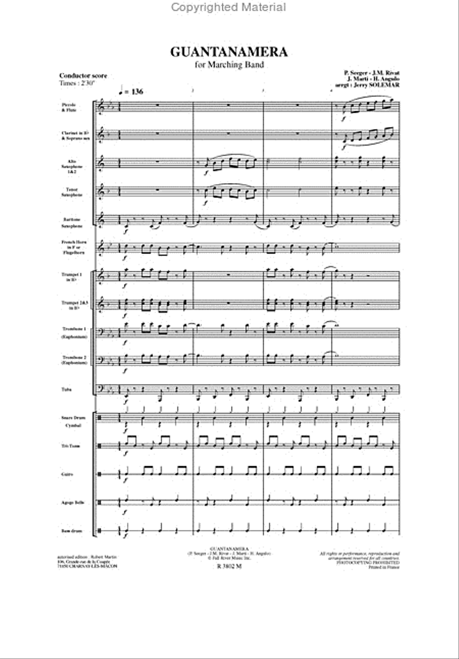 Guantanamera Guantanamera Concert Band scores gallery preview page 2