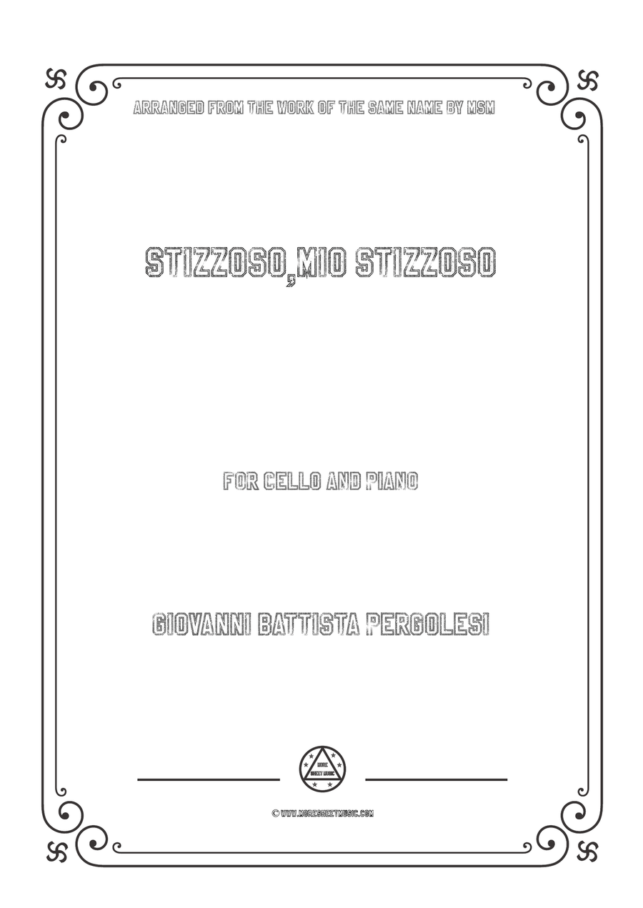 Pergolesi-Stizzoso,mio stizzoso,for Cello and Piano