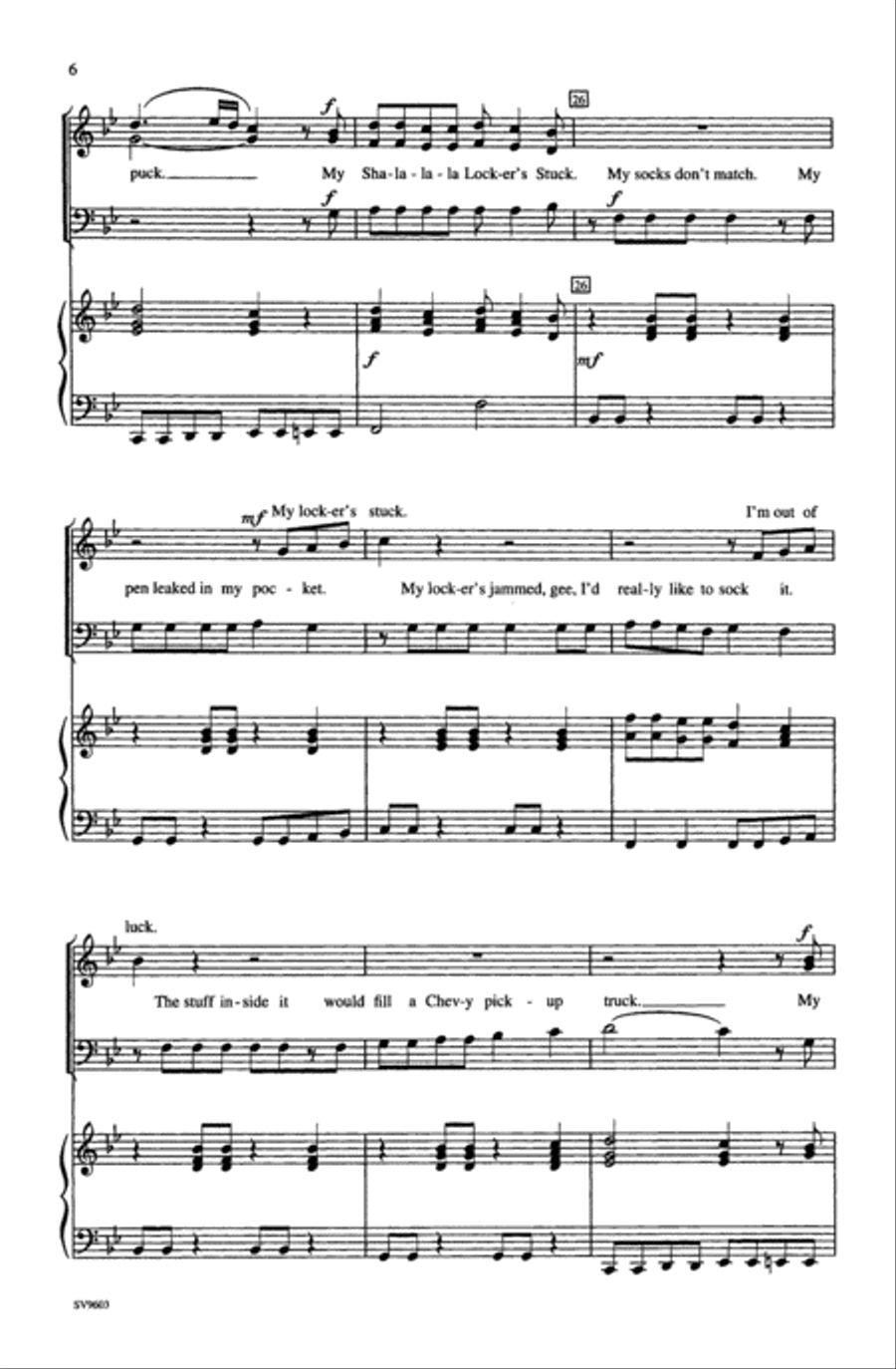 My Sha-la-la-la Locker's Stuck Choir scores gallery preview page 4