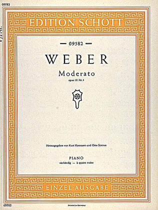 Book cover for Moderato, Op. 10, No. 1
