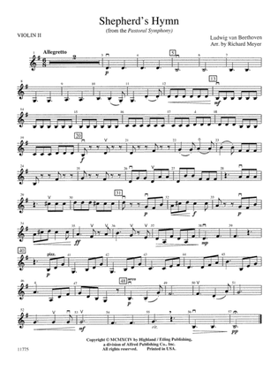 Shepherd's Hymn: 2nd Violin