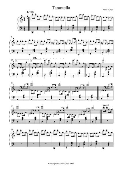 Tarantella for Solo Piano image number null
