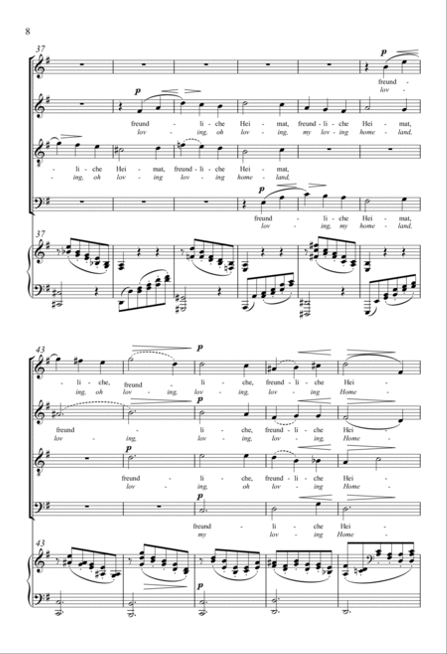 An Die Heimat 4-Part scores gallery preview page 6