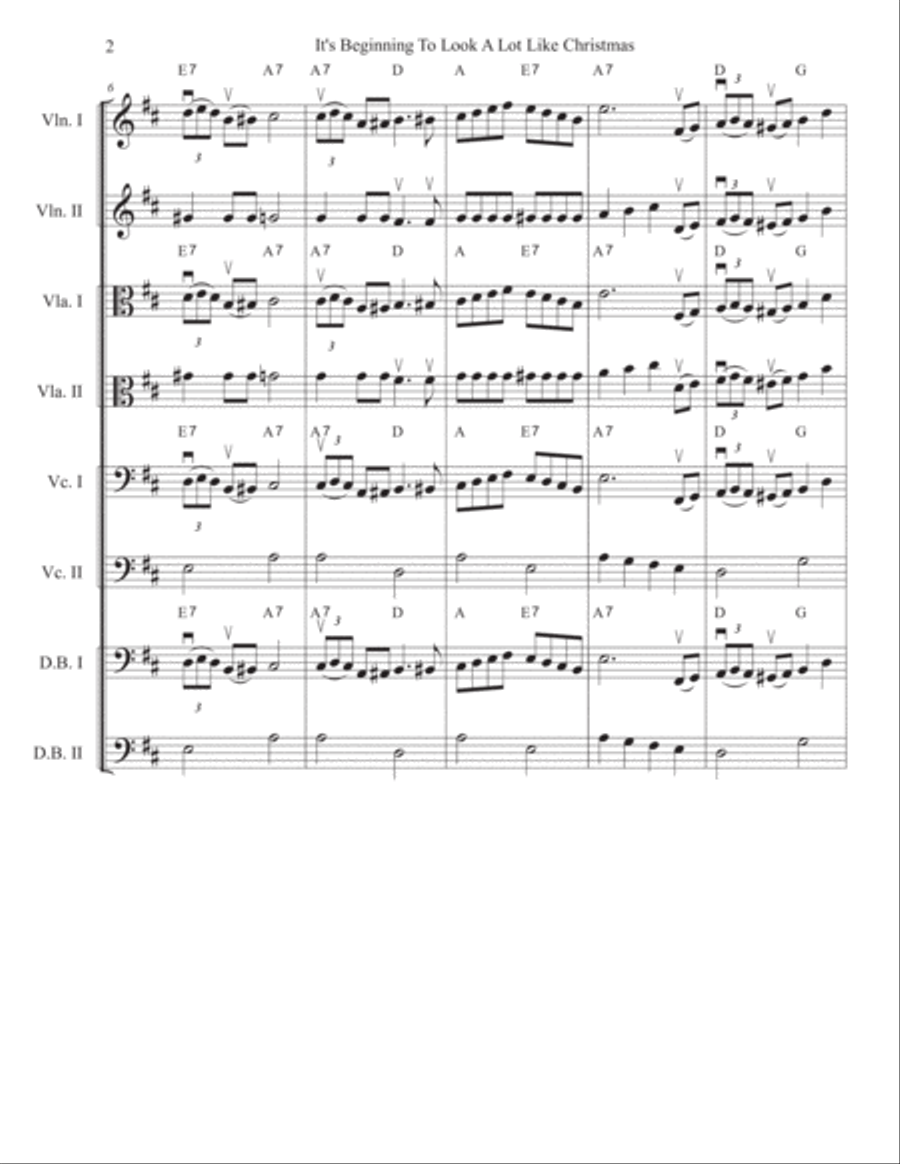 It's Beginning To Look Like Christmas String Quartet scores gallery preview page 2