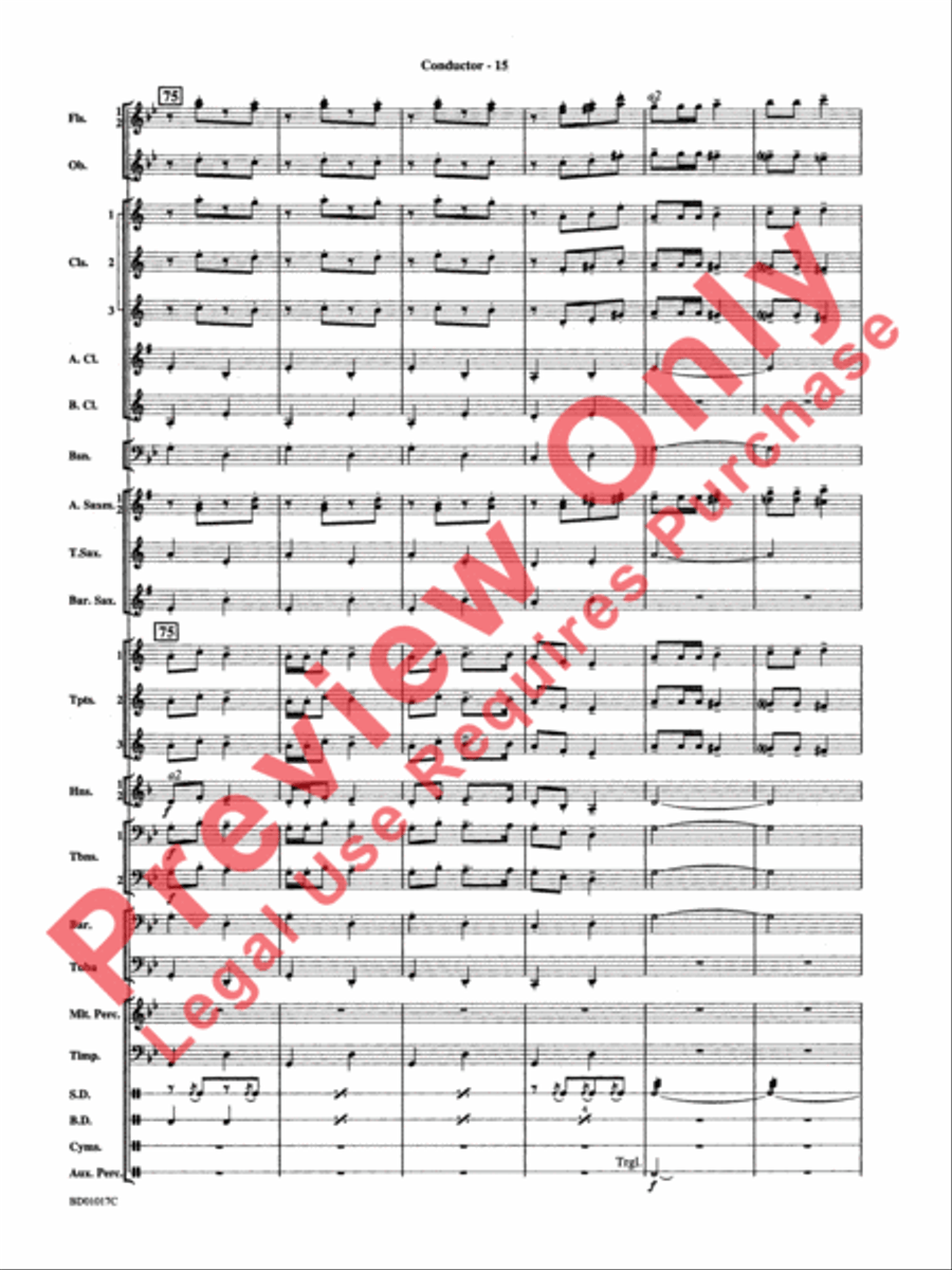 Outback Fantasy Concert Band scores gallery preview page 18