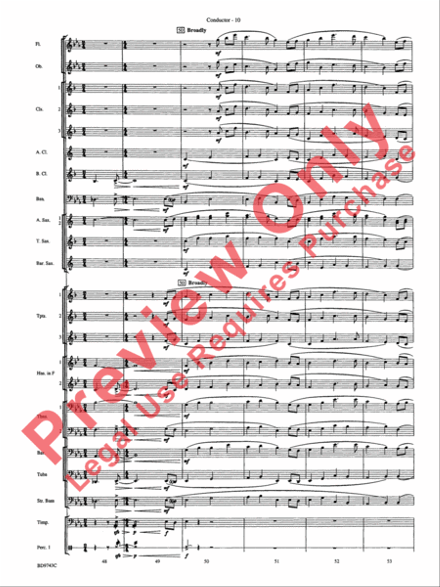 To a Distant Place Concert Band scores gallery preview page 13