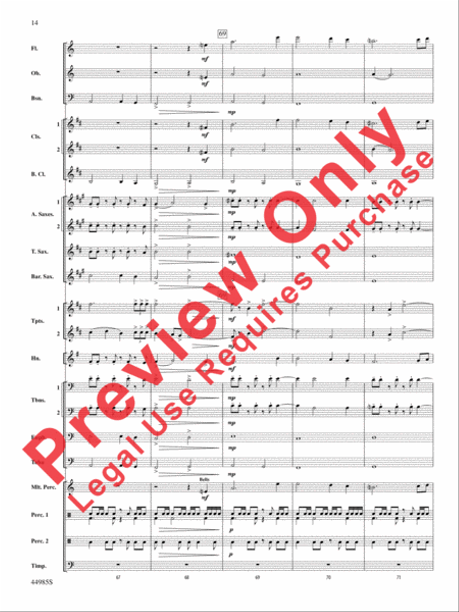 Pursuit of the Centaur Concert Band scores gallery preview page 15