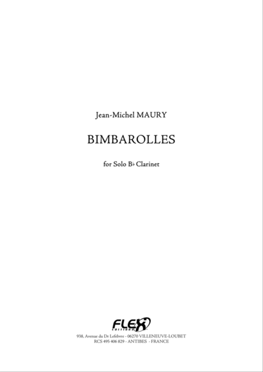 Bimbarolles B-Flat Clarinet scores gallery preview page 1