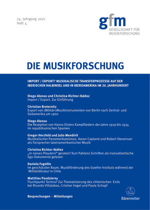 Die Musikforschung, Heft 4/2021