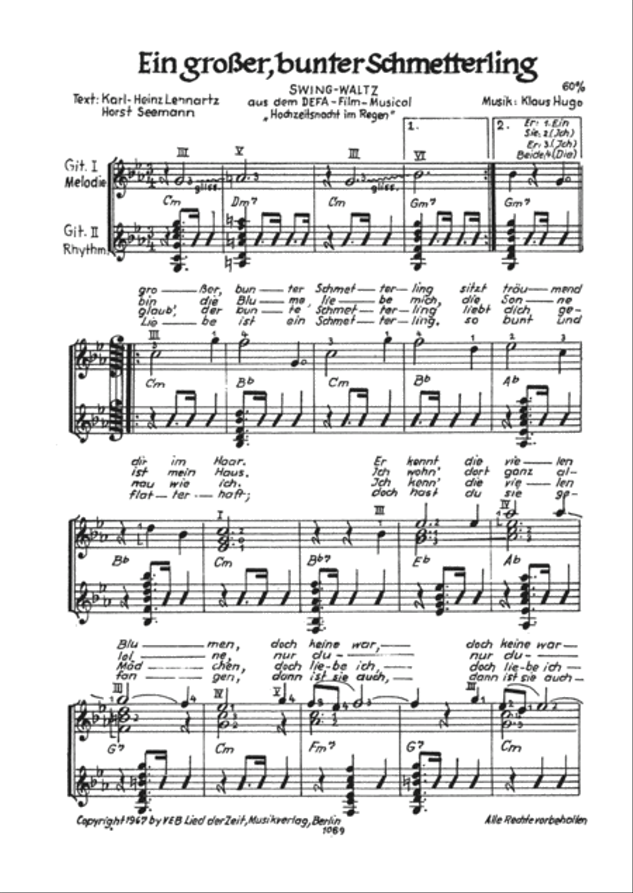 Ein grosser, bunter Schmetterling Voice scores gallery preview page 4