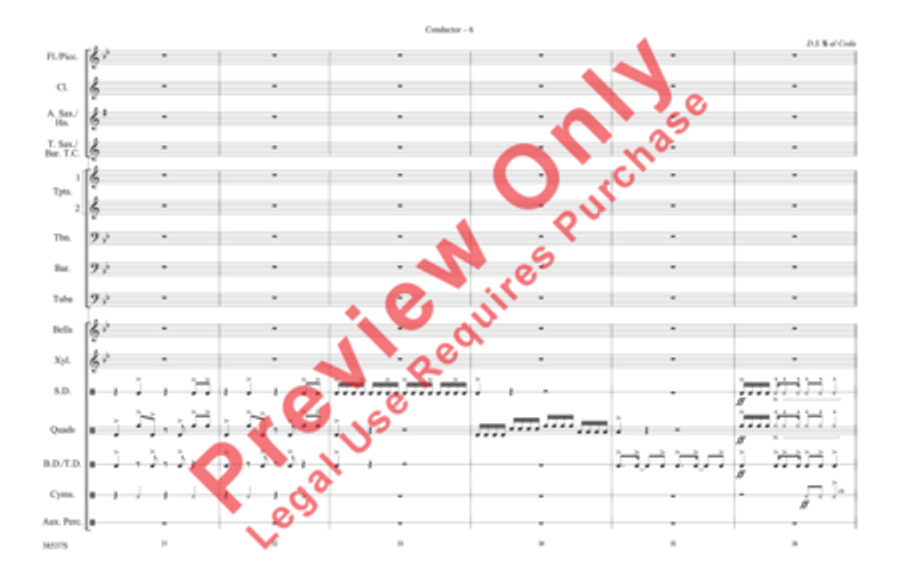 Finale (Don't Feed the Plants) Marching Band scores gallery preview page 7