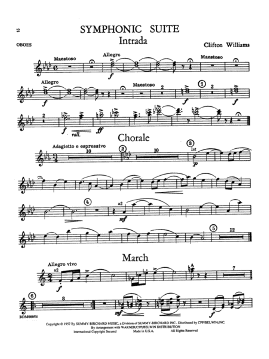 Symphonic Suite: Oboe Concert Band scores gallery preview page 1