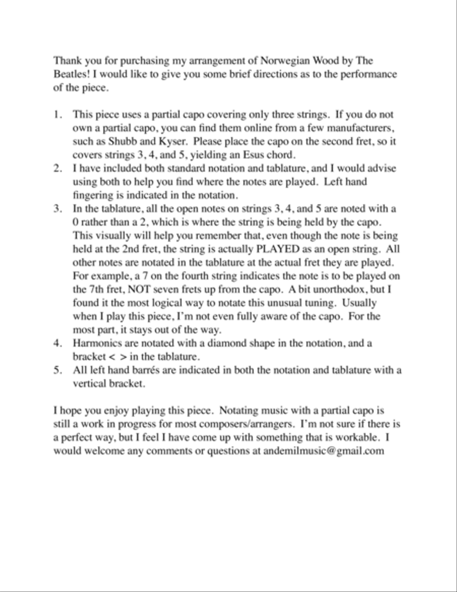 Norwegian Wood (this Bird Has Flown) Electric Guitar scores gallery preview page 2