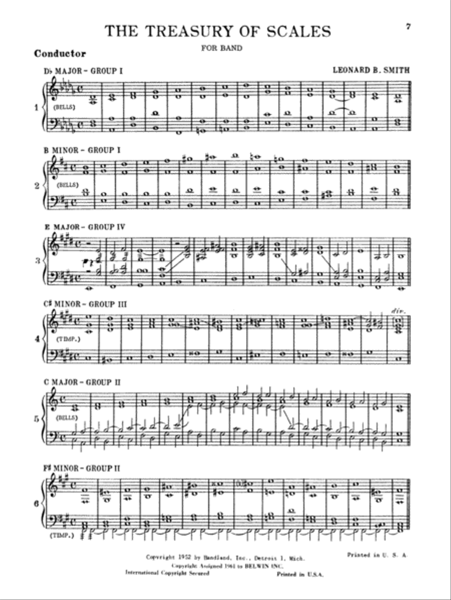 Treasury of Scales for Band and Orchestra