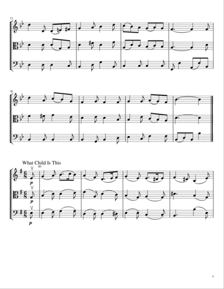 Carols for String Trio, Volume I String Trio scores gallery preview page 6