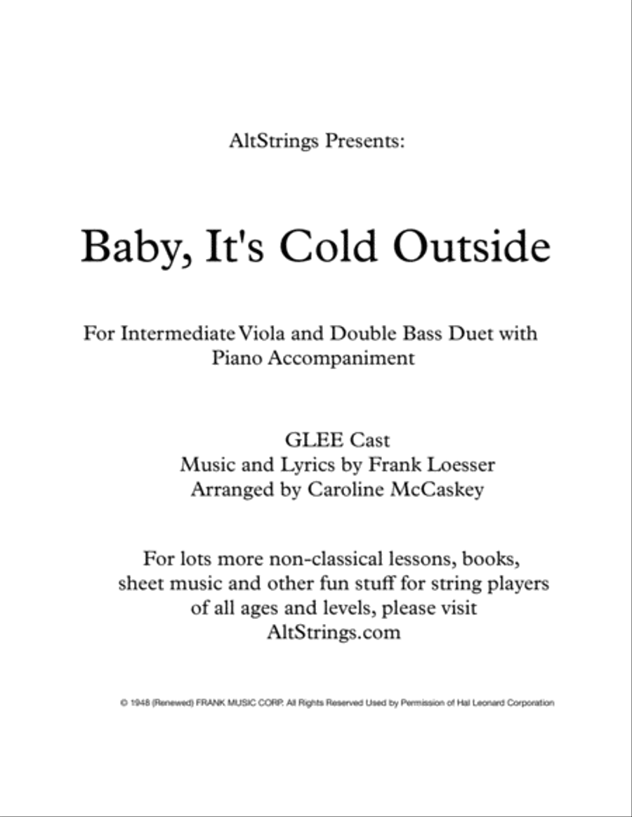 Baby, It's Cold Outside Set of Parts scores gallery preview page 1