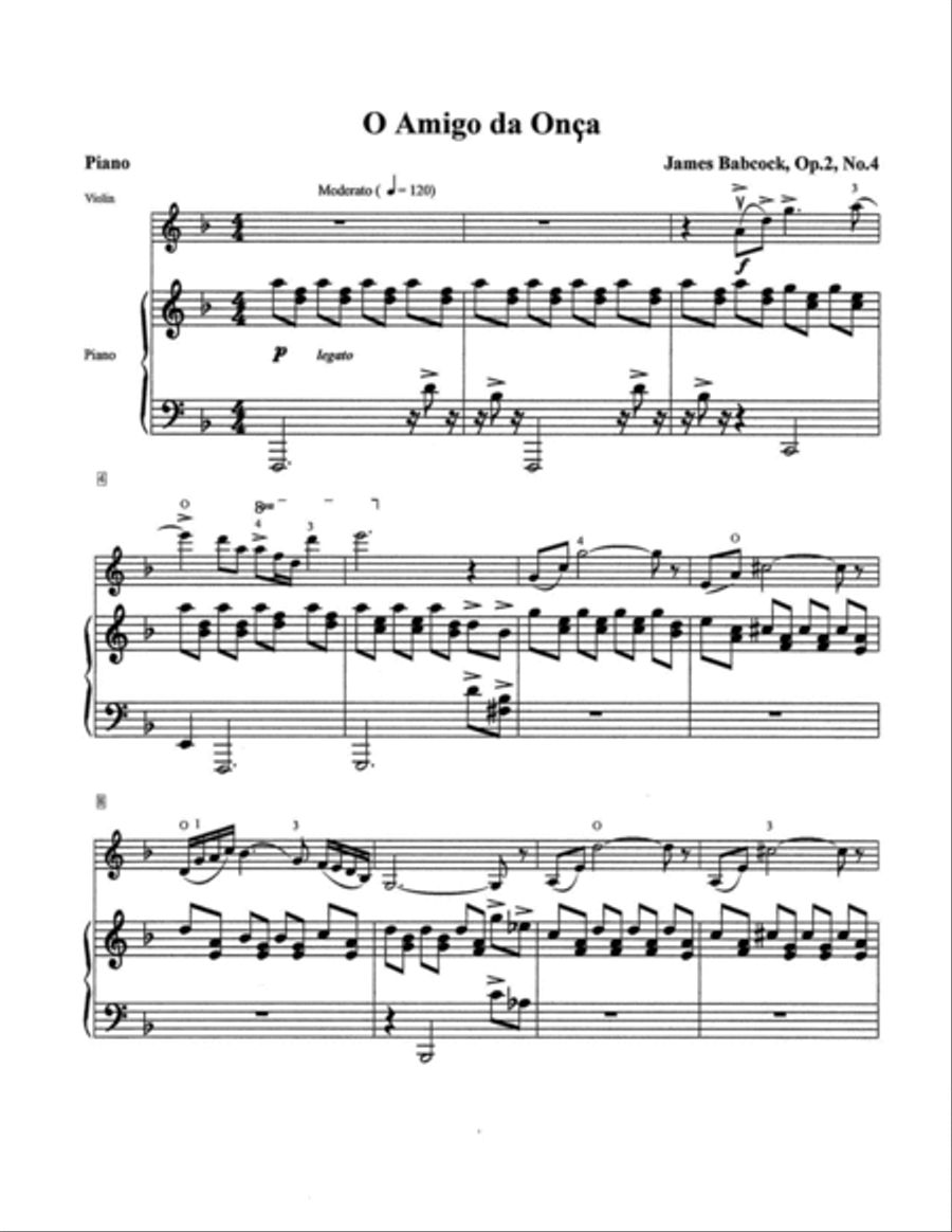 O AMIGO DO ONCA Violin Solo scores gallery preview page 2