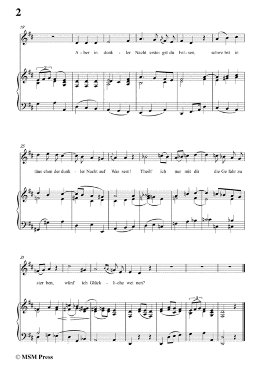 Schubert-Selma und Selmar,in D Major,for Voice&Piano Voice scores gallery preview page 4