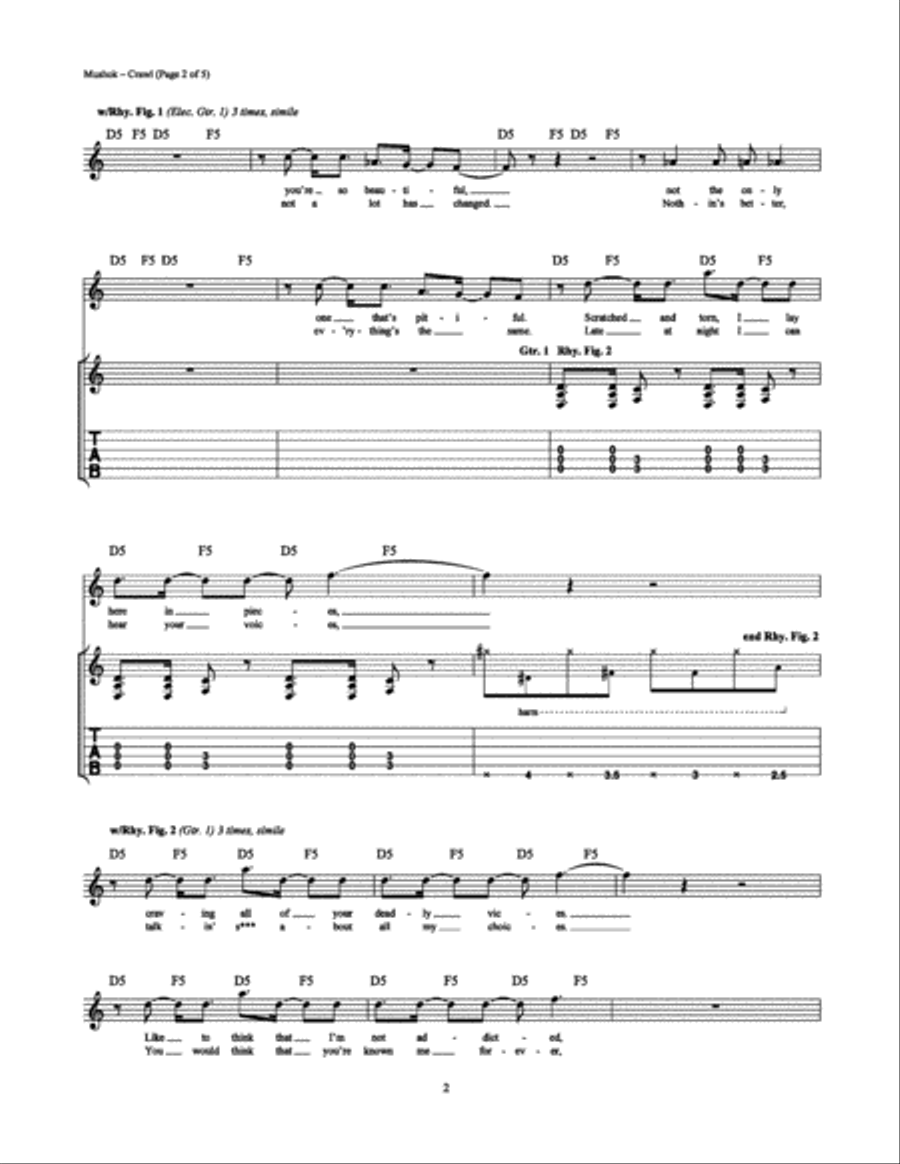 Crawl Electric Guitar scores gallery preview page 2
