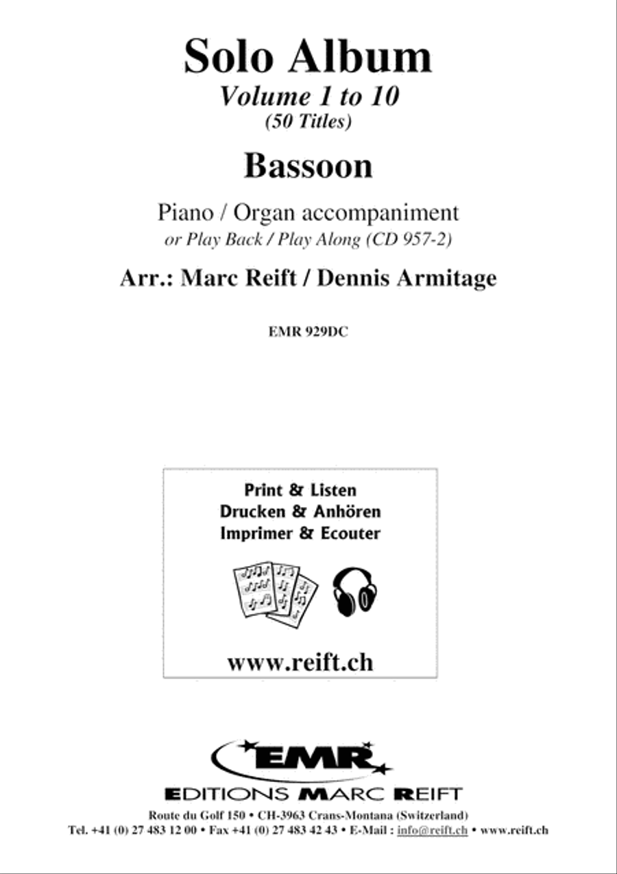 Solo Album (Vol. 1-10 + 2 CDs) by Dennis Armitage Bassoon Solo - Sheet Music page 2