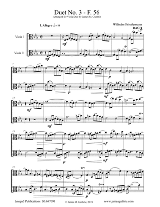 WF Bach: Duet No. 3 for Viola Duo
