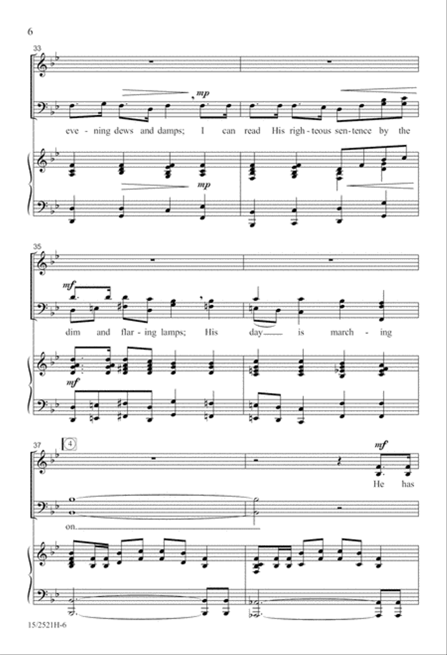 Battle Hymn of the Republic 4-Part scores gallery preview page 7