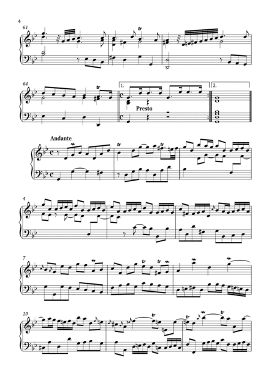 Handel - Suite No. 7 in G Minor - Intermediate Piano Method scores gallery preview page 5