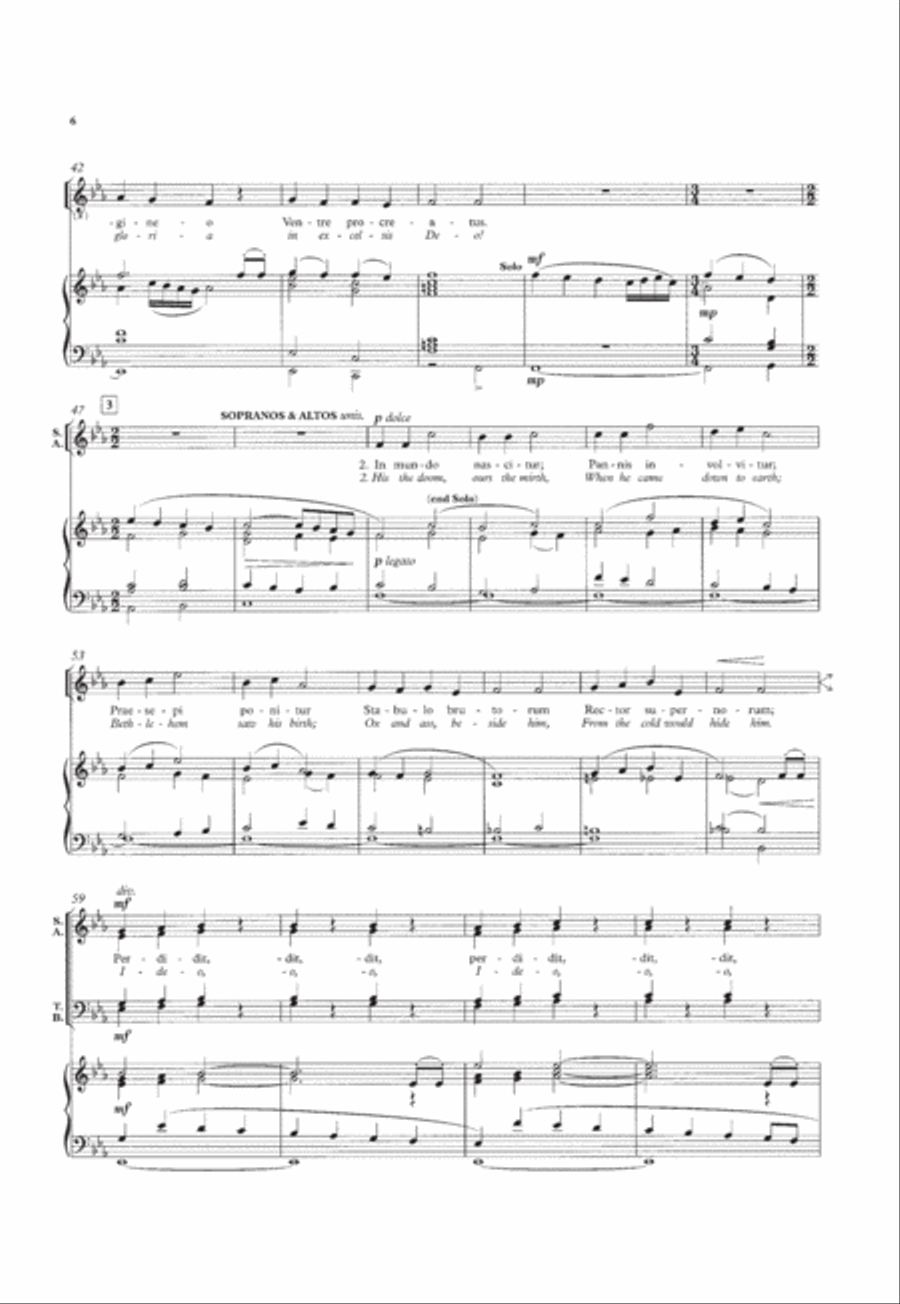 Christus Natus Est 4-Part scores gallery preview page 5