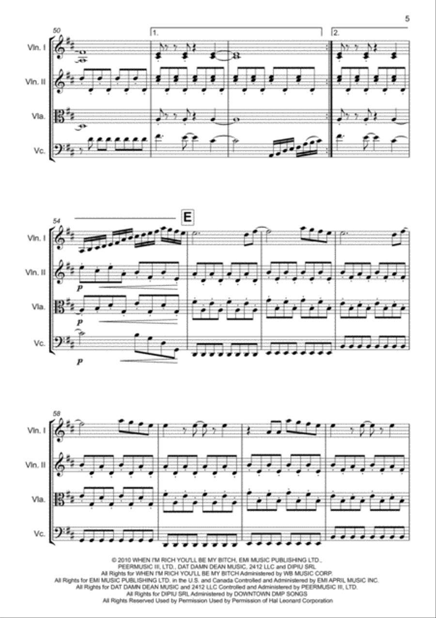 Firework String Quartet scores gallery preview page 5