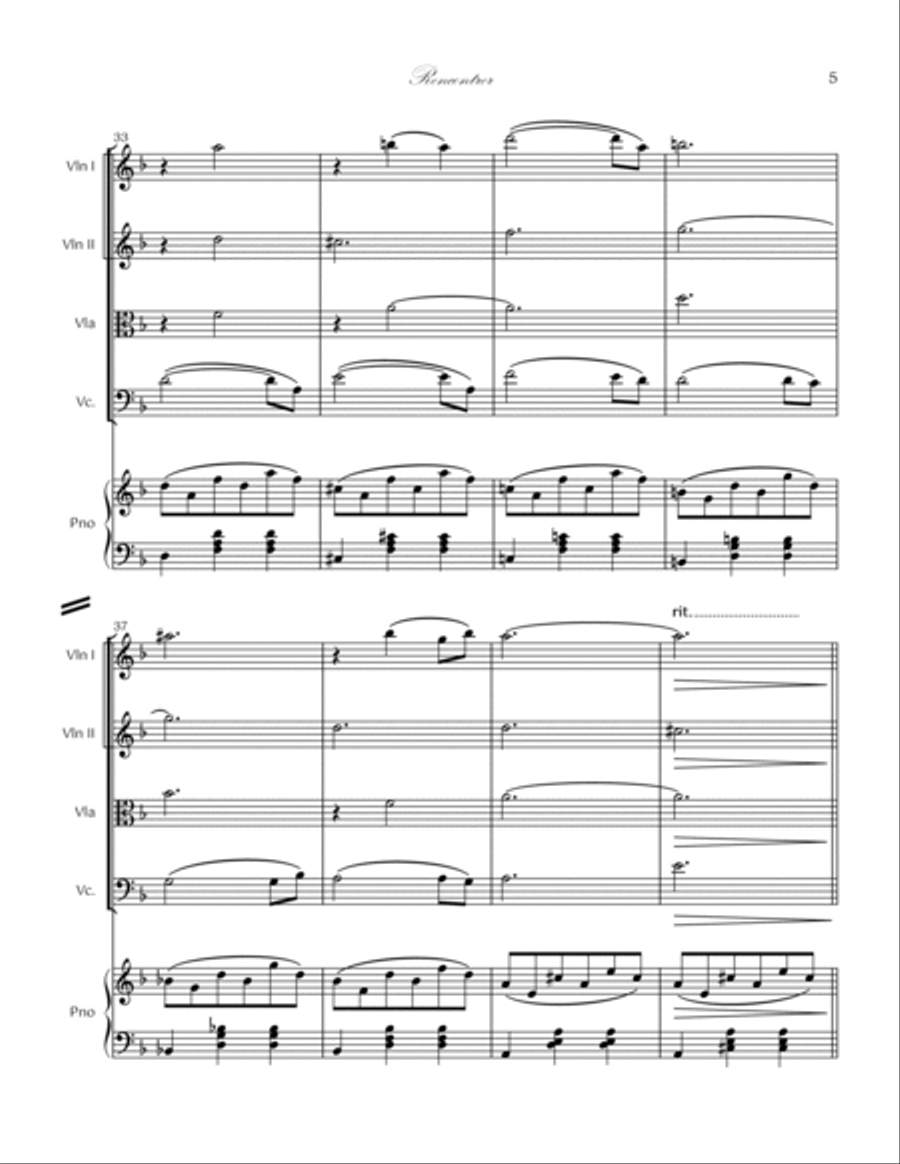 LE PIANO Entire Live Concert Score- Piano Quintet Piano Quintet scores gallery preview page 5