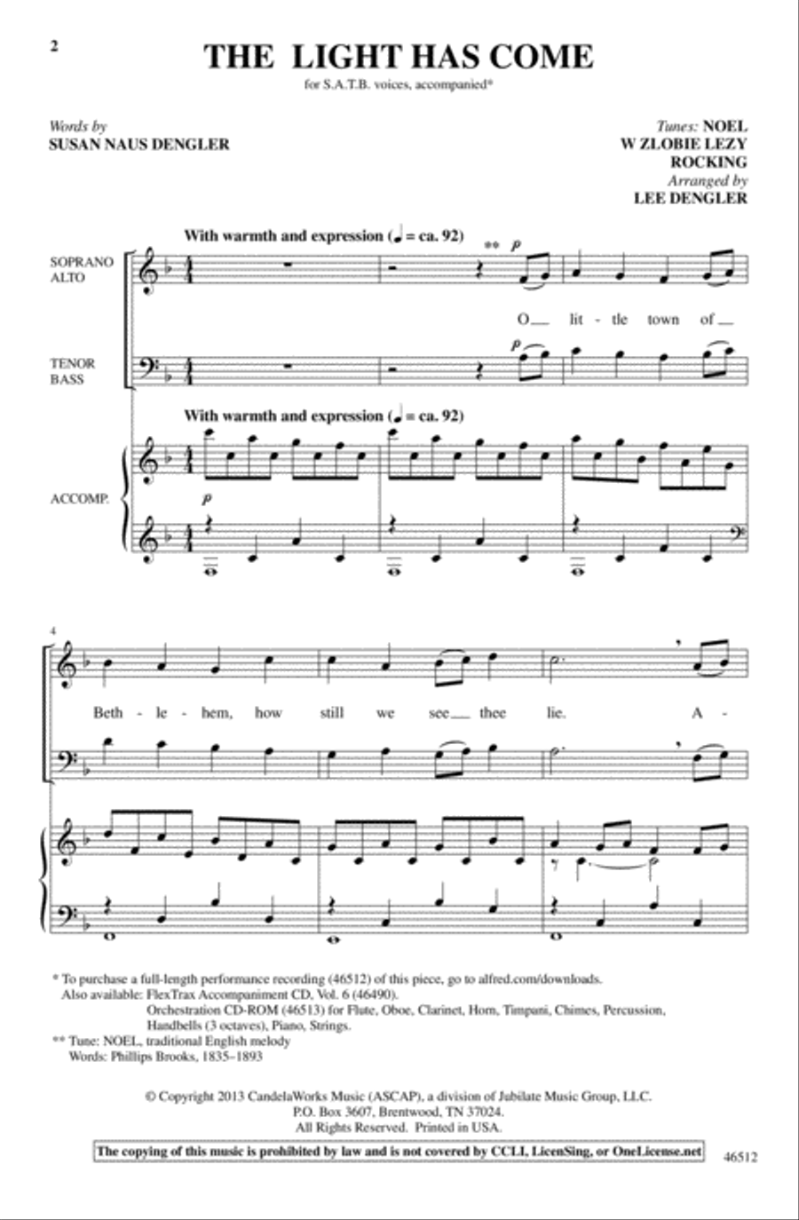 The Light Has Come The Light Has Come 4-Part scores gallery preview page 2