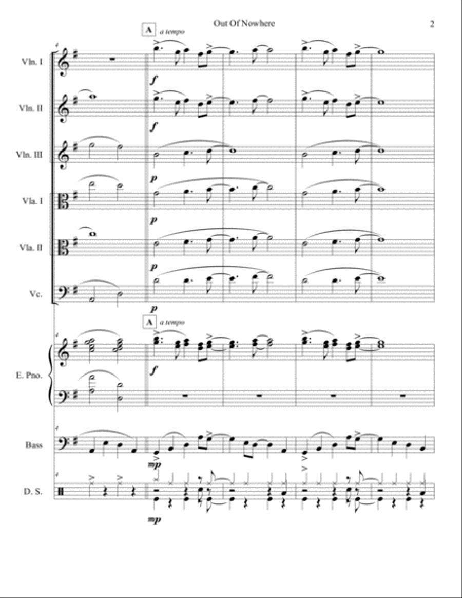 Out Of Nowhere Out Of Nowhere Set of Parts scores gallery preview page 2