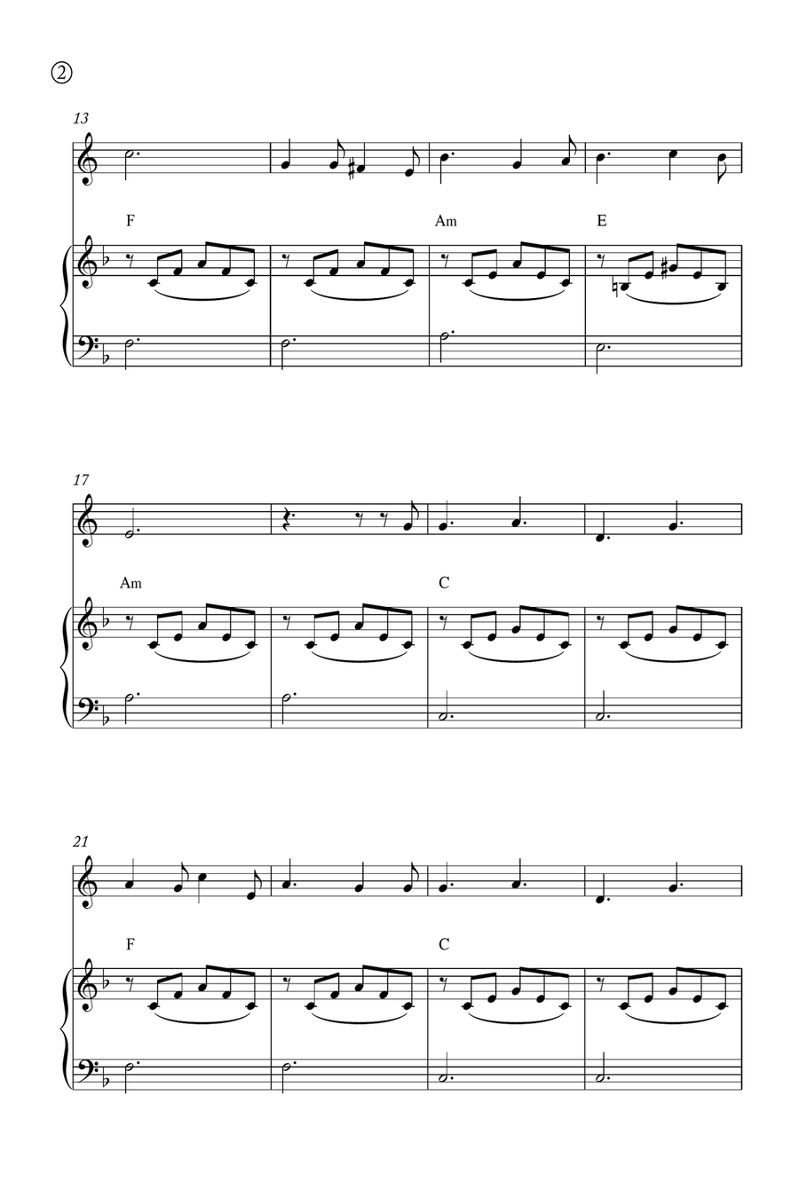 Oh Holy night Horn scores gallery preview page 2