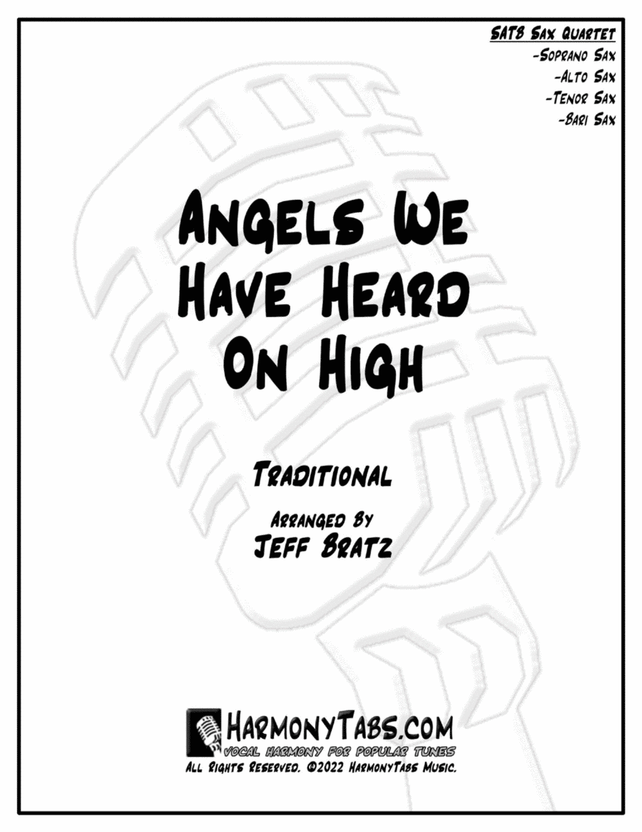 Angels We Have Heard On High (SATB Sax Quartet) image number null