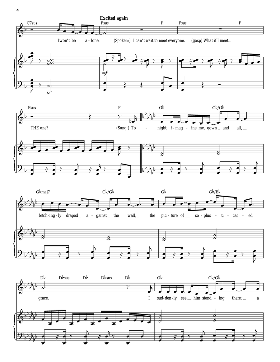 For The First Time In Forever (from Frozen) Piano, Vocal scores gallery preview page 4