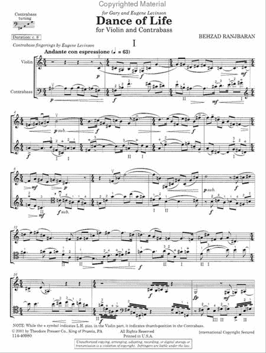Dance of Life Chamber Music scores gallery preview page 2