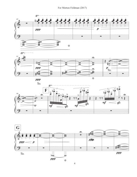 For Morton Feldman (2017) piano solo