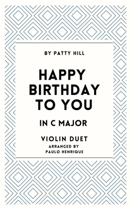 Book cover for Happy Birthday To You - Violin Duet - C Major