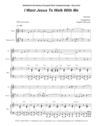 I Want Jesus To Walk With Me (Duet for Flute and Bb-Clarinet)