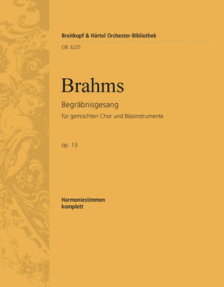 Book cover for Begrabnisgesang Op. 13
