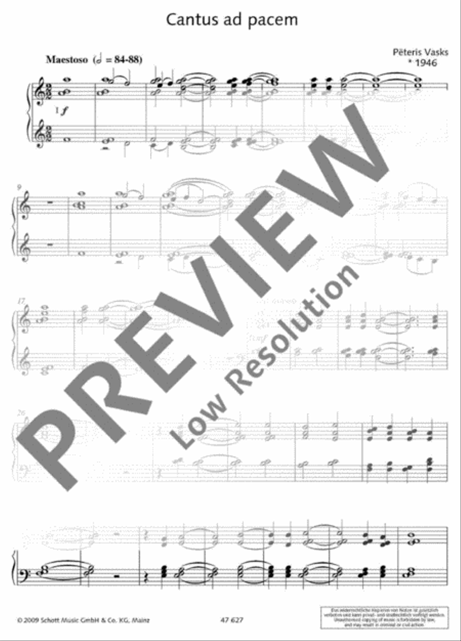 Cantus ad pacem Organ scores gallery preview page 8