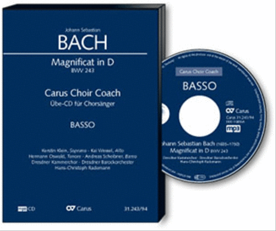 Magnificat in D BWV 243. Carus Choir Coach - Bass SSATB scores gallery preview page 1