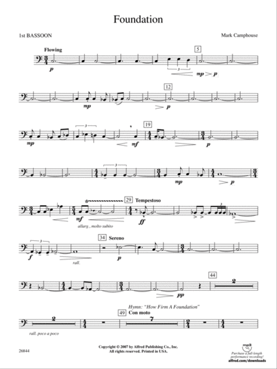 Foundation: Bassoon Foundation: Bassoon Concert Band scores gallery preview page 1